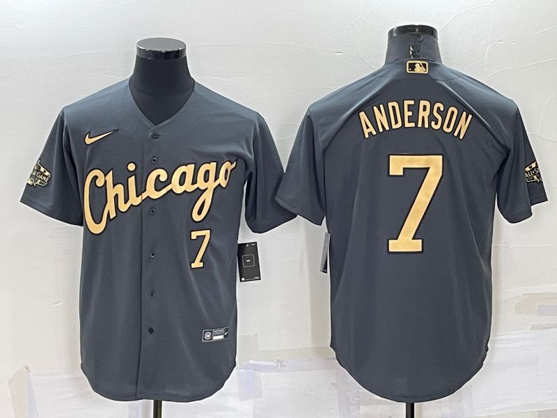 Men Chicago White Sox #7 Anderson Grey 2022 All Star Nike MLB Jerseys